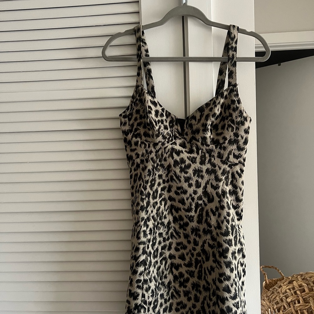 Free People Leopard Print Sleeveless Mini Dress